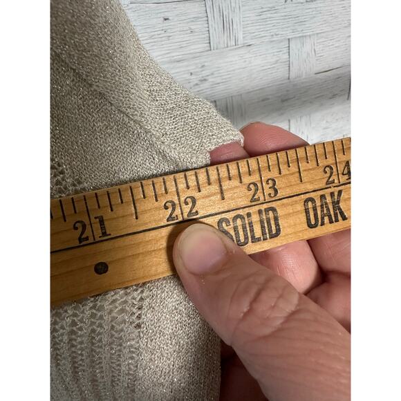 Lucky Brand lightweight coastal sweater tank top chiffon lining loose weave - Picture 10 of 11